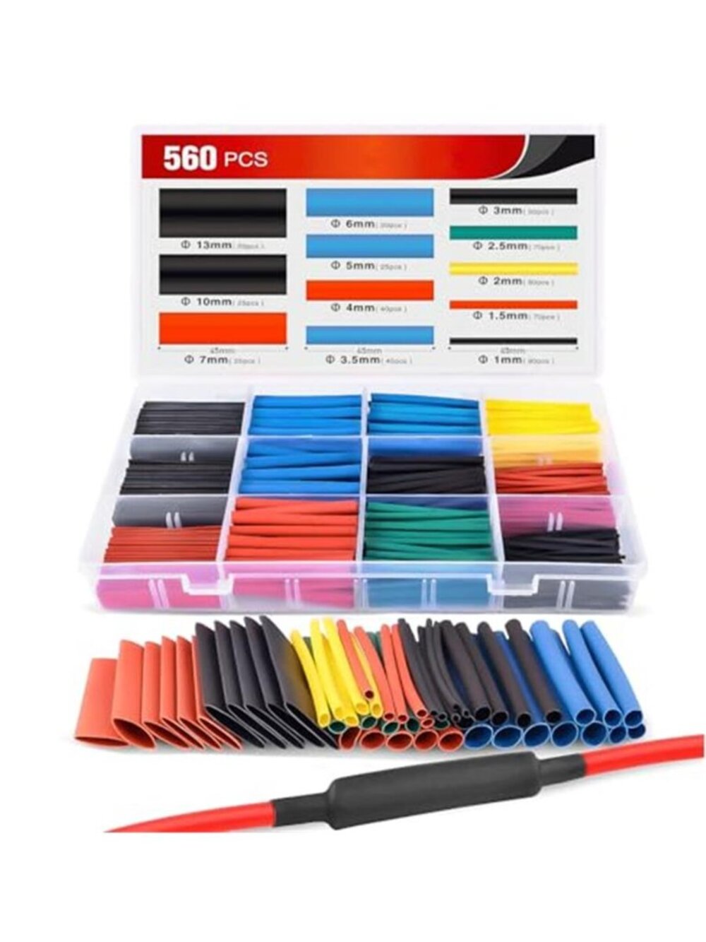 Heat Shrink Tubing Kit 560PCS Wire Wrap Electrical Cable Sleeve Assortment